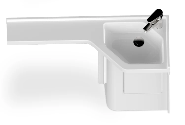 RV P-shaped Wash Basin , RV Toilet Wash Basin