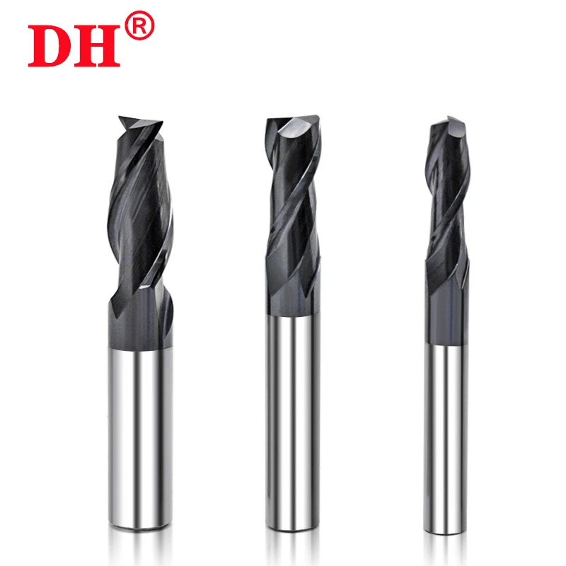 Milling Cutter Alloy Coating Tungsten Steel Tool Cnc Maching HRC55 2 Blade Endmills Top Milling Cutter Kit Milling Machine Tools