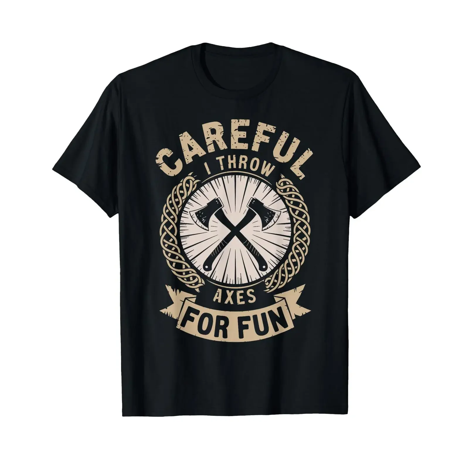 Careful I Throw Axes For Fun Axe Throwing Funny Thrower T Shirt vintage Washed Casual graphic Breathable streetwear Stretched
