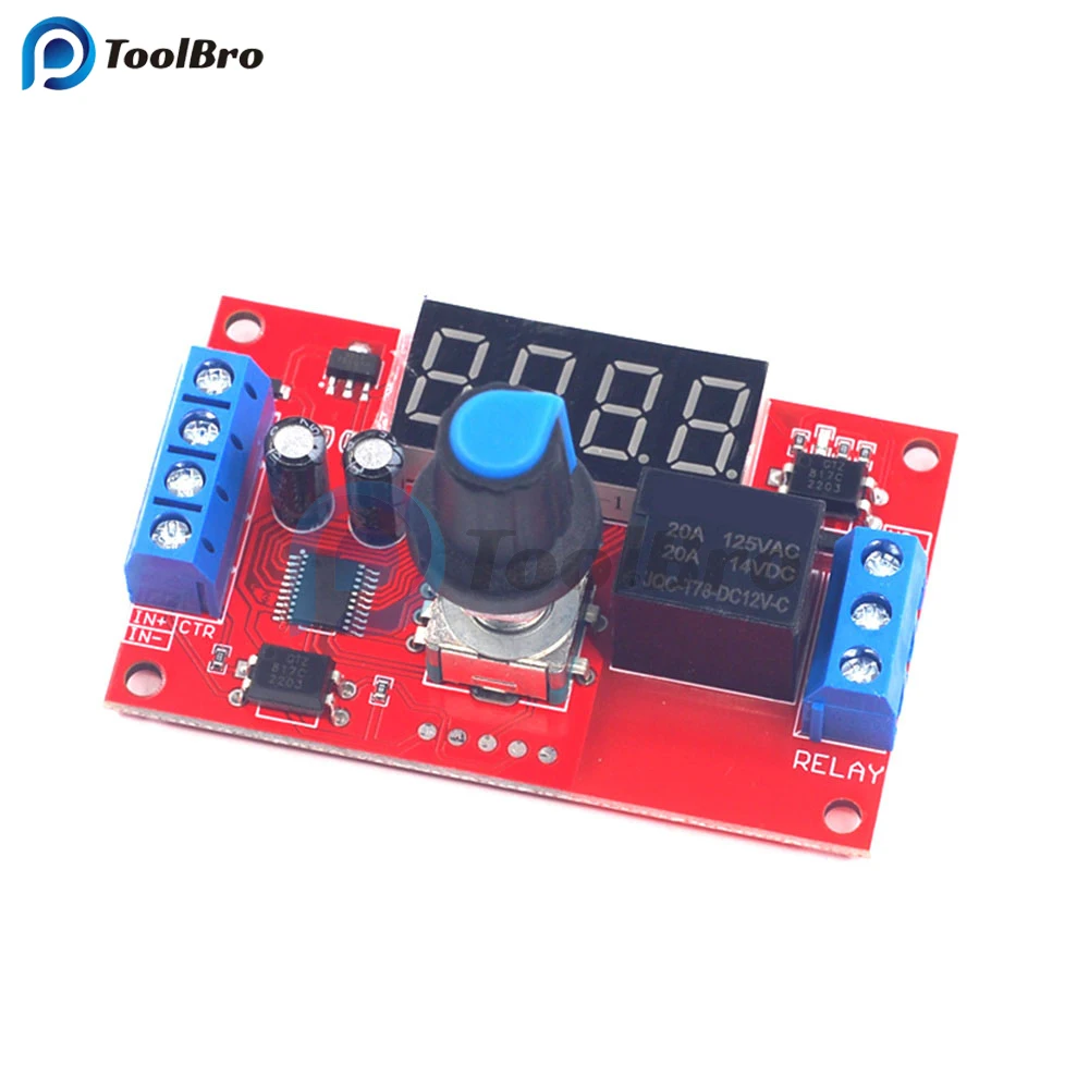 Programmable Time Delay Relay DC 12V Optocoupler Isolation Pulse Cycle Power-Off Trigger Timing Timer Control Switch for Pump