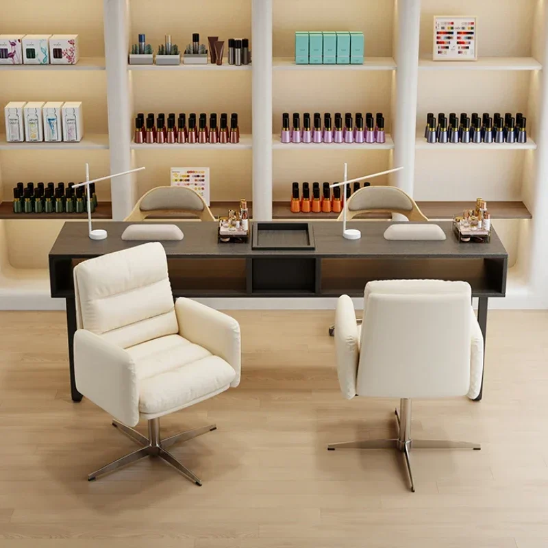 

Premium Wood White Modern Nail Tables Manicure Makeup Professional Black Nail Tables Living Room