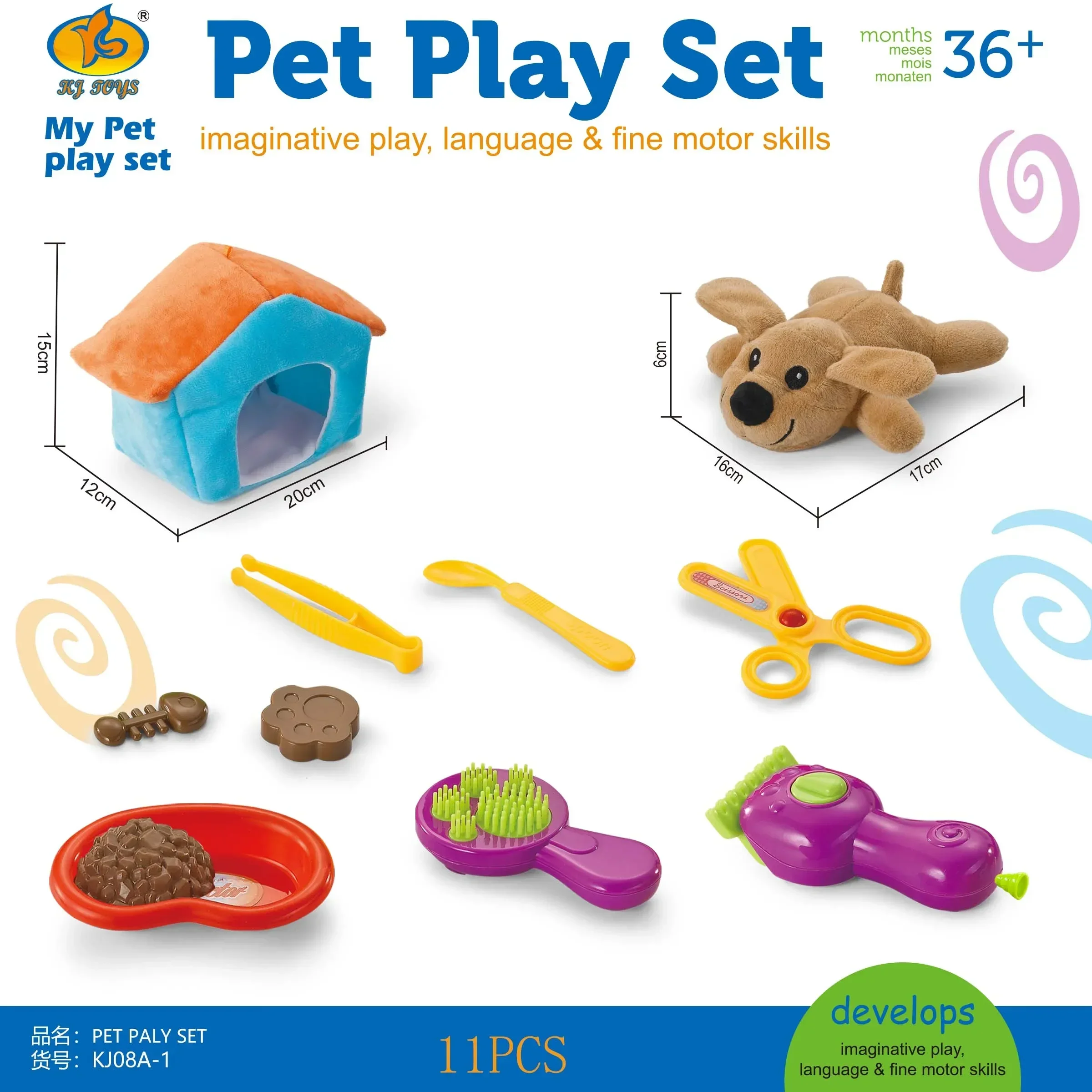 Melissa & Doug Examine and Treat Pet Vet Play Set - Kids Veterinary Play Set, Kids Pet Haircut Play Set, STEAM Toy, Pretend Play