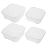 4 Pcs Food Preservation Storage Box Cereal Container Meat Transparent Fridge Fruit Organizer