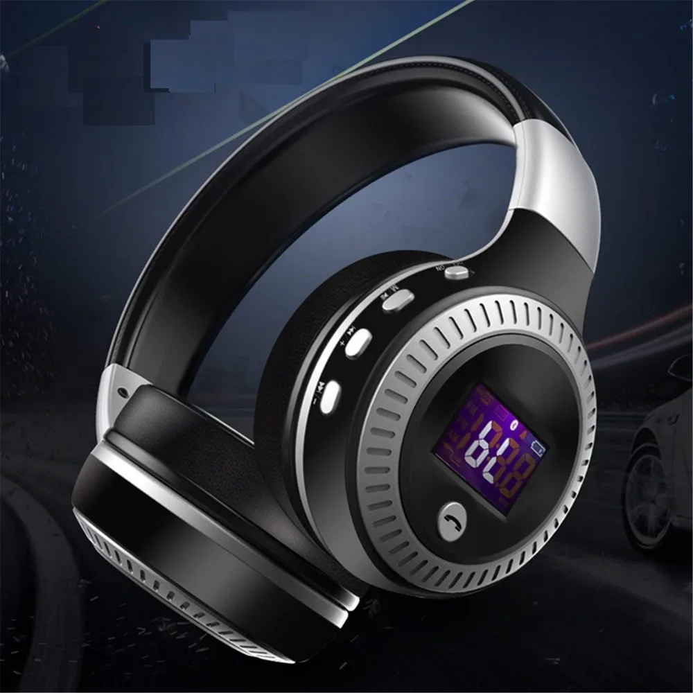 

Universal Bluetooth Headset Wireless Hi-Fi Stereo Foldable Headphones Earphones