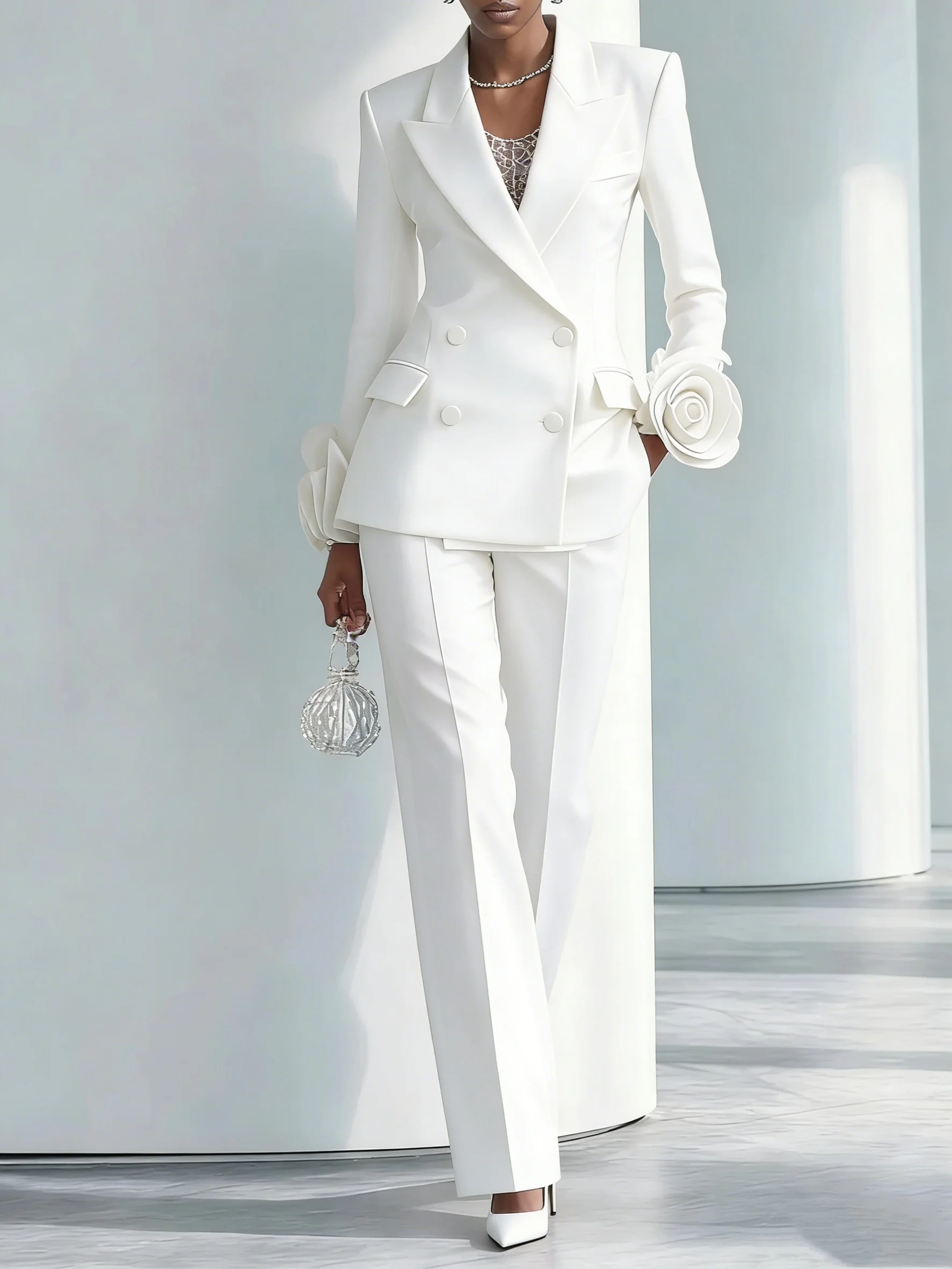 2 Pieces White Flowers Women P - огляд і ціна Women Formal Wear For Graduation