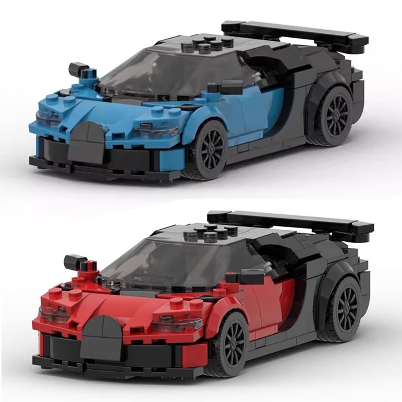 Bricklink-Juego de bloques de construcción para niños, juguete de ladrillos para armar Super coche Bugattied Chiron Pur Sport Speed Champions, ideal para regalo de Navidad, MOC