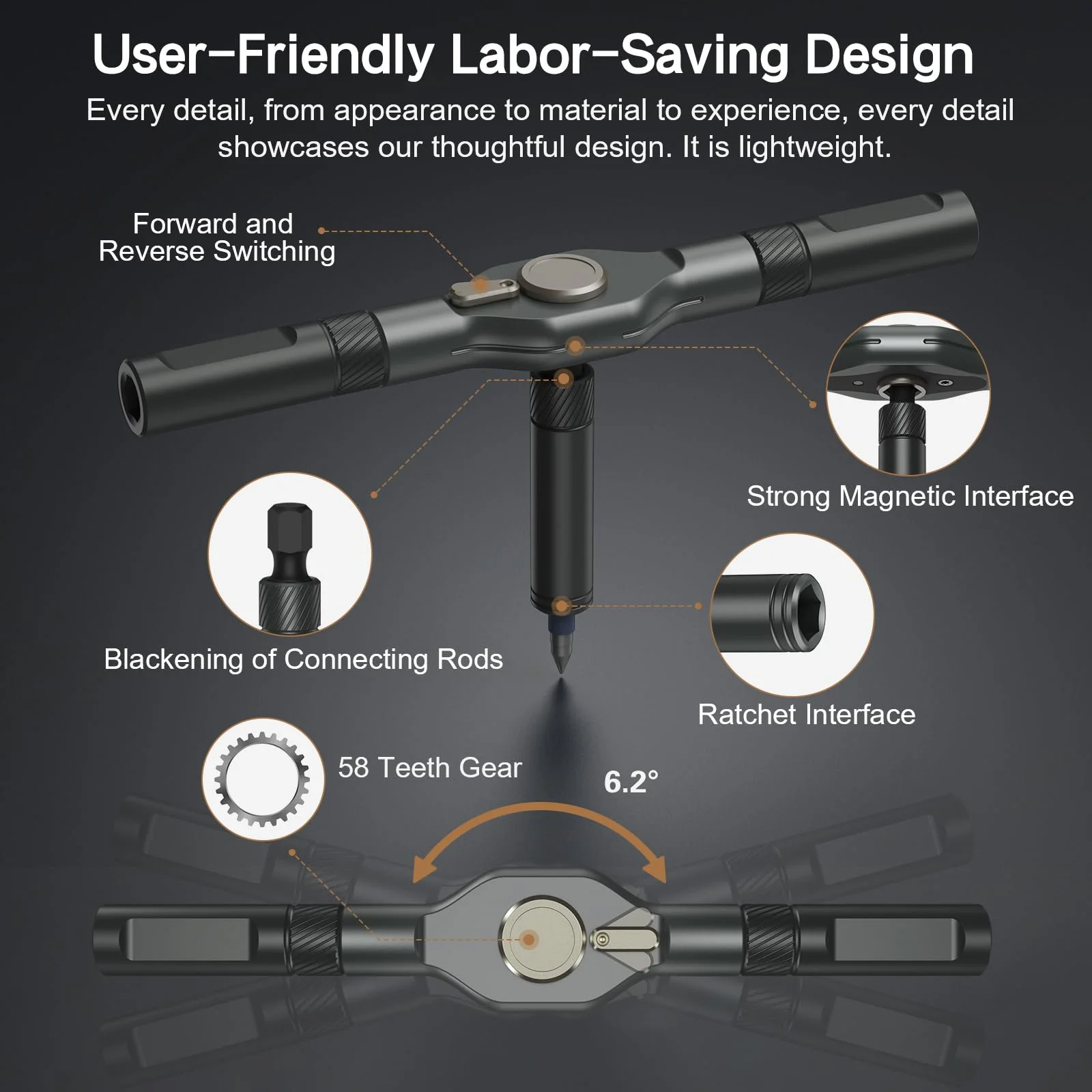 المغناطيسي مفك براغي بسقاطة مجموعة انفصال T-مقبض المغناطيسي عزم الدوران مفك متعدد الوظائف عدد وأدوات العمل أدوات يدوية