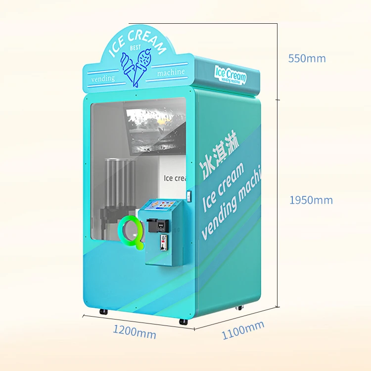Milk Flavored Ice Cream Children's Happiness Machine Ice Cream Vending Machine