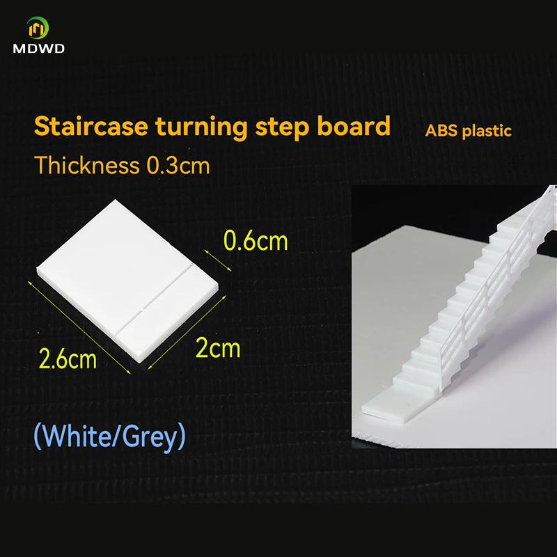 5-teiliges Bausatz für Modellarchitektur, Miniatur-Baumaterial, Stufenzaun, Leitplanke