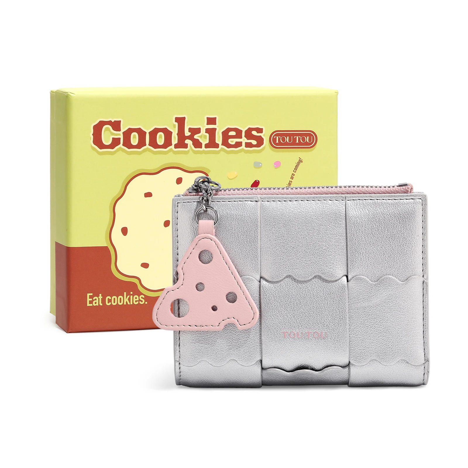 Birthday Gift Toutou Woman Wallet | Women's Bag Wallet Cute Coin Purse Cheese Pendant PU Small Purses for Woman Designs