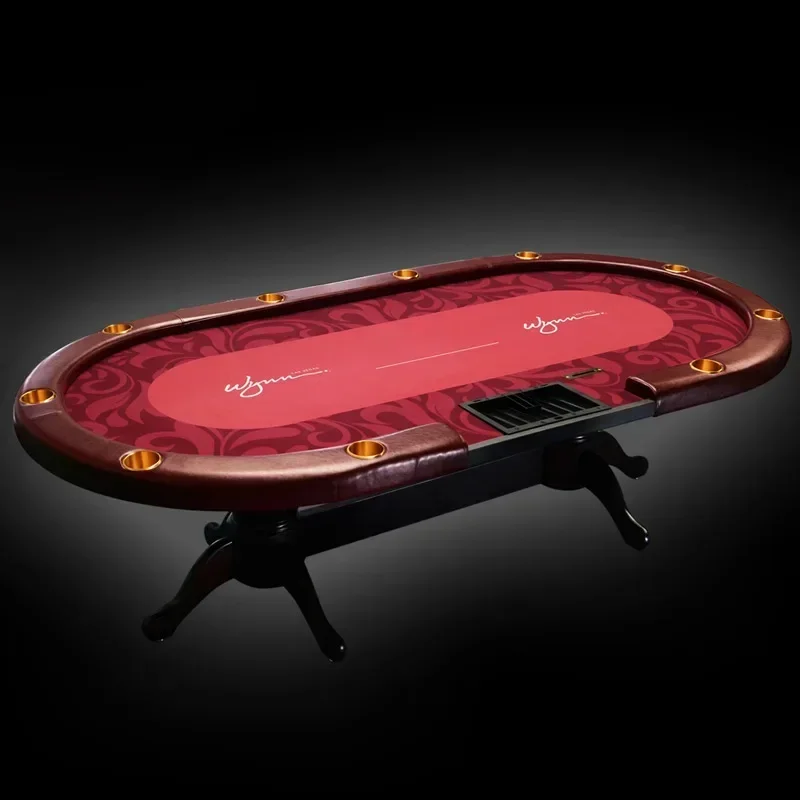 A  Modern Poker Table Club Dedicated High-End Poker Table Solid Wood Tiger Foot Table