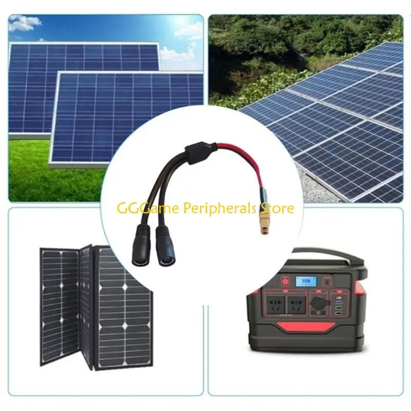 U55B XT60 إلى كابل أنثى مزدوج DC8mm 7.9x0.9mm لنقل الطاقة بكفاءة في تطبيقات الطاقة الشمسية