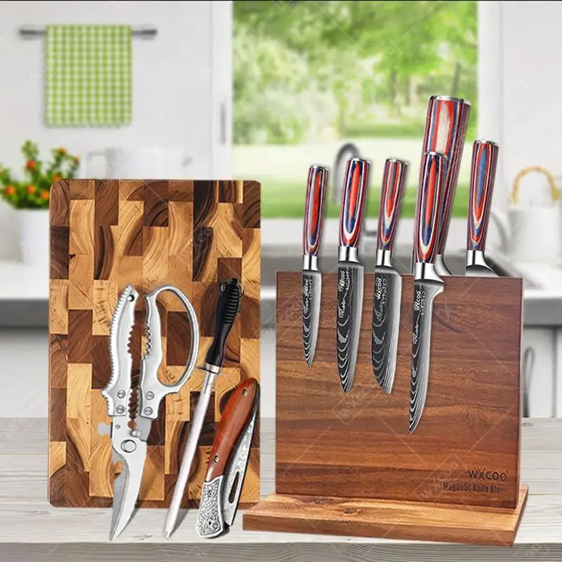 

WXCOO Professional Kitchen Chef's Knife Damascus Japanese Santoku Slicing Knife Meat Cleaver Stainless Steel Kitchen Knife