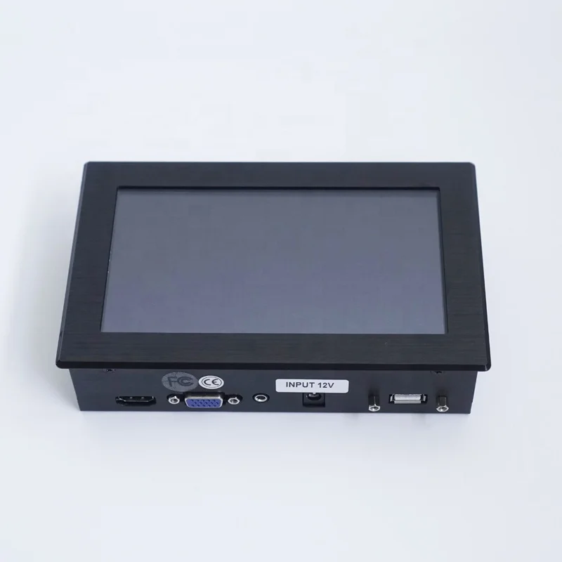 

6.2 inch 3MM Front Bezel embedded touch screen monitor support 12V or 24V