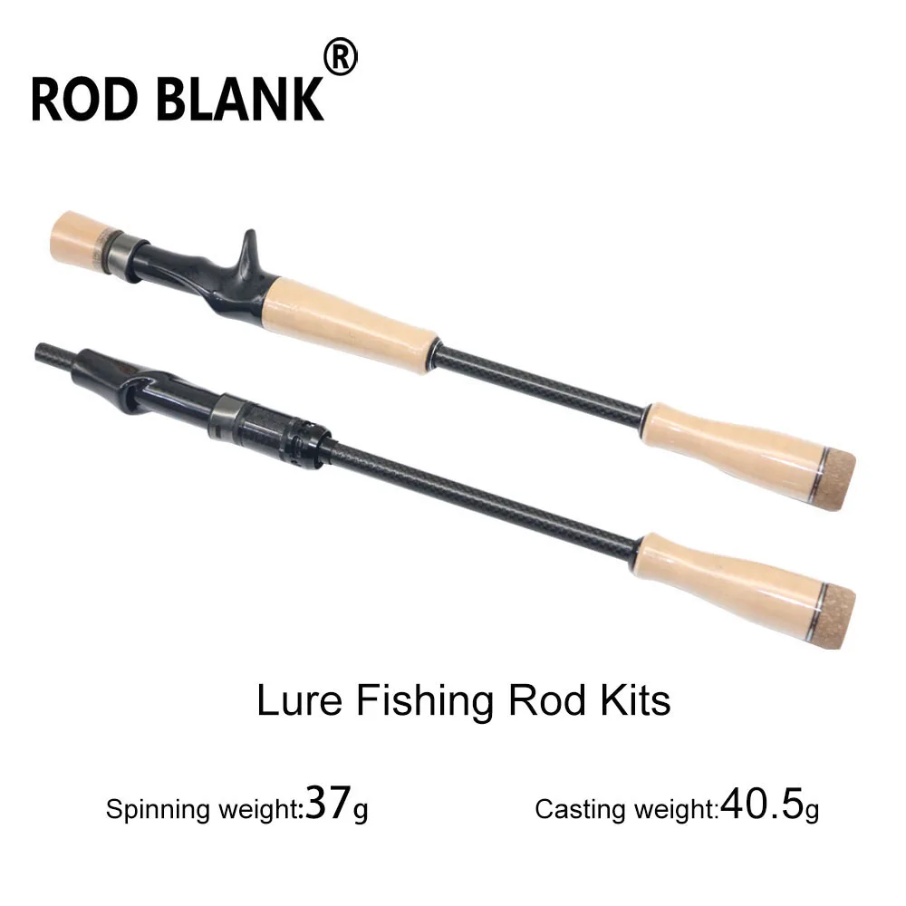 

Rod Blank Fishing Rod Building Handle Kit Carbon Fiber Reel Seat 3A Cork Grip Wt37g 40.5g Rod DIY Components Repair Accessories