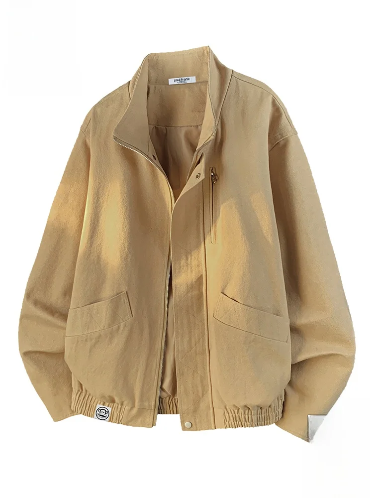 

PaulFrank Pure Cotton Canvas Stand Collar Men's Jaet ort Pilot Jaet Autumn CleanFit Large Mouth Monkey Casual Sle