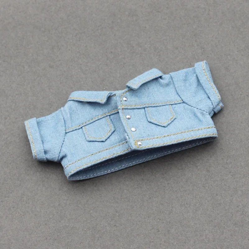 

For 15/17cm Labubu Doll Denim Jacket Outfit Cute Casual Wear Jacket Ropa Labubu Doll Accessories Christmas Gift Set
