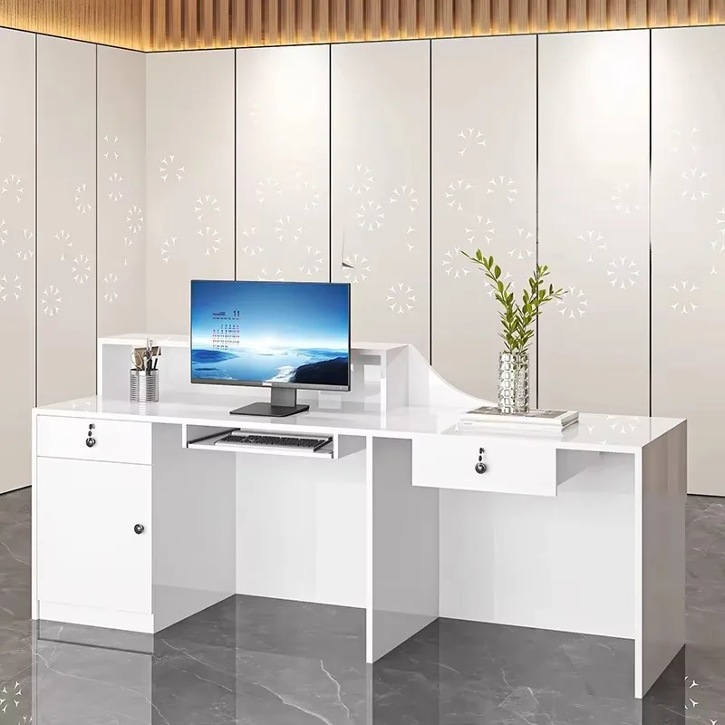 Bureaux De réception simples De luxe Senior Unique moderne Unique comptoir De Bar Salon classique Escritorio De réception meubles commerciaux