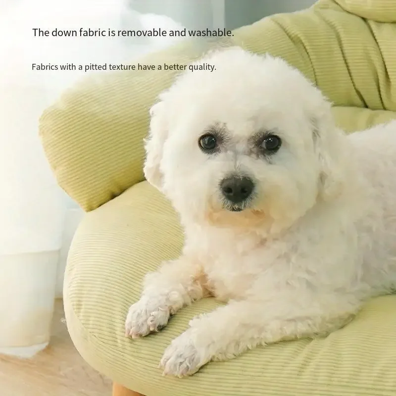 Factory Direct Compatible WithFour-season Dog and Cat Sofa Bed - Detachable and Washable, Comfortable Bed with Cooling Pad for S