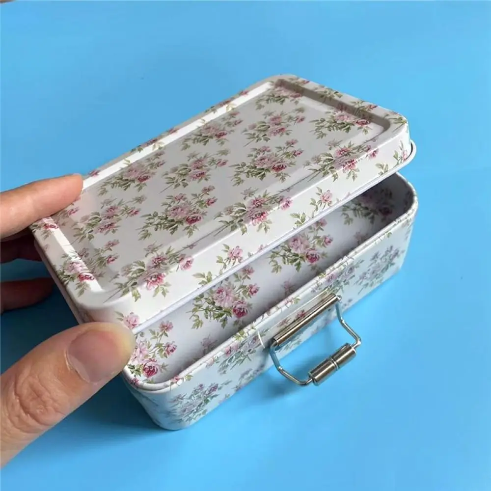 Double Layer Metal Desktop Organizer Vintage Style Jewelry Storage Case Stationary Supplies Holder Office Supplies