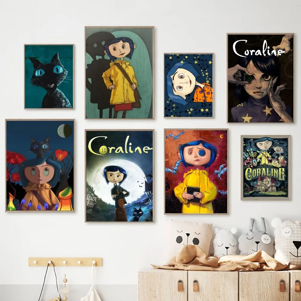 Kutipan Penyihir Horor Estetika Poster Anime C-coraline Untuk Poster Posters Kraft Paper Vintage Poster Wall Art Painting