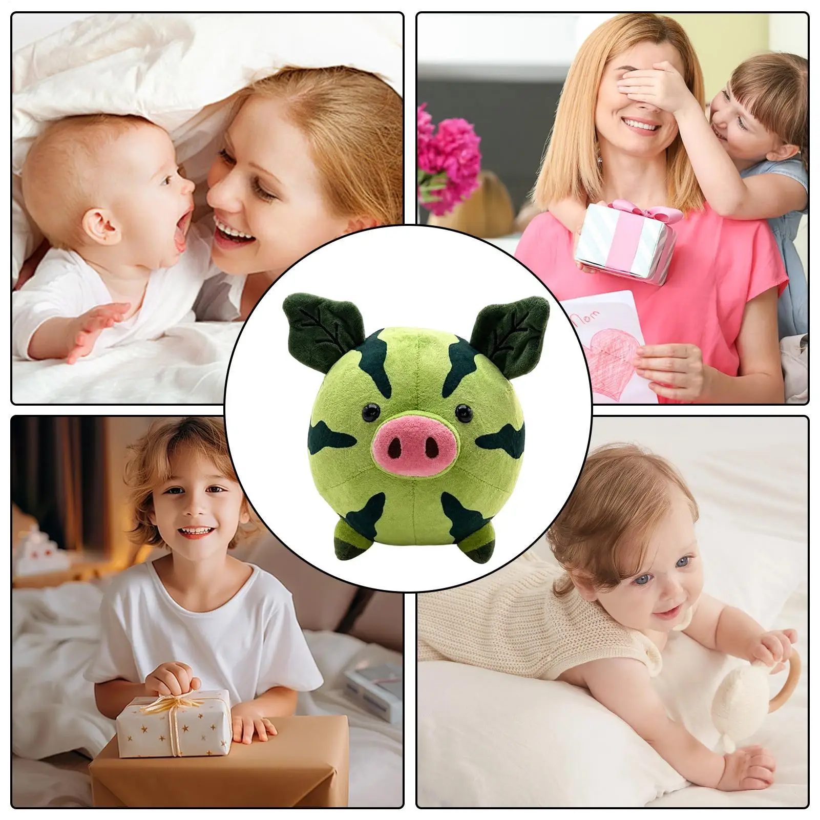 Interactive Plush Toy Watermelon Shape Stuffed Animal Interactive Plush Toys With Sounds For Age 0-3 Children Indoor Outdoor