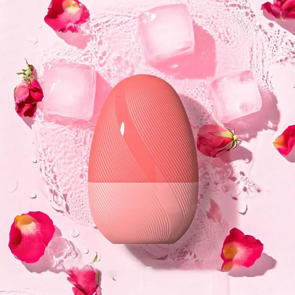 Rouleau de glace en forme d'œuf, masseur Facial, moule à glace, outil de soins de la peau pour femmes, visage, yeux, rétrécissement des pores, contour, beauté, grille de glace