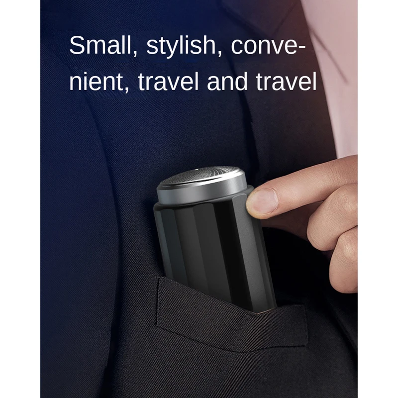 Mini Afeitadora eléctrica portátil para hombres, afeitadora lavable, recortadora de barba, recargable por USB, afeitadora de cara y cuerpo completo