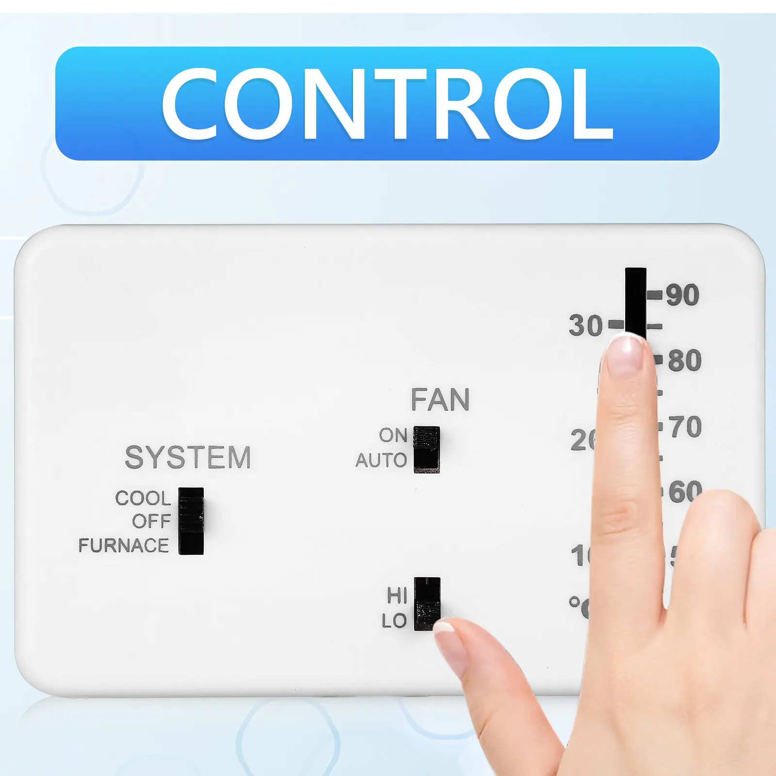 1Set Rv Thermostat Analog Temperature Controller Camper Wall Thermostat Replacement Heat Cool Rv Accessories Camper Accessories