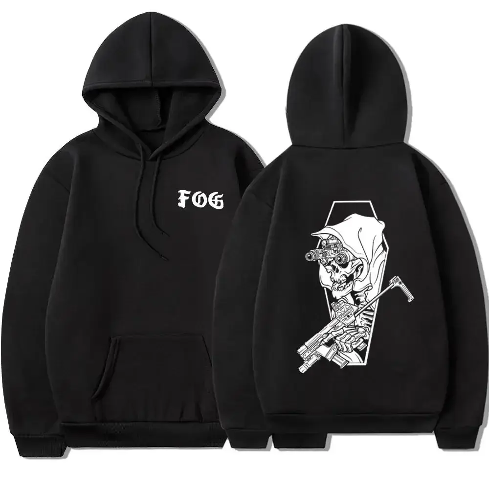 FOG Gbrs Forward Observations Group Hoodie Men Woman Punk Skeleton Gothic Long Sleeve Sweatshirt Casual Vintage Oversized Hoodie