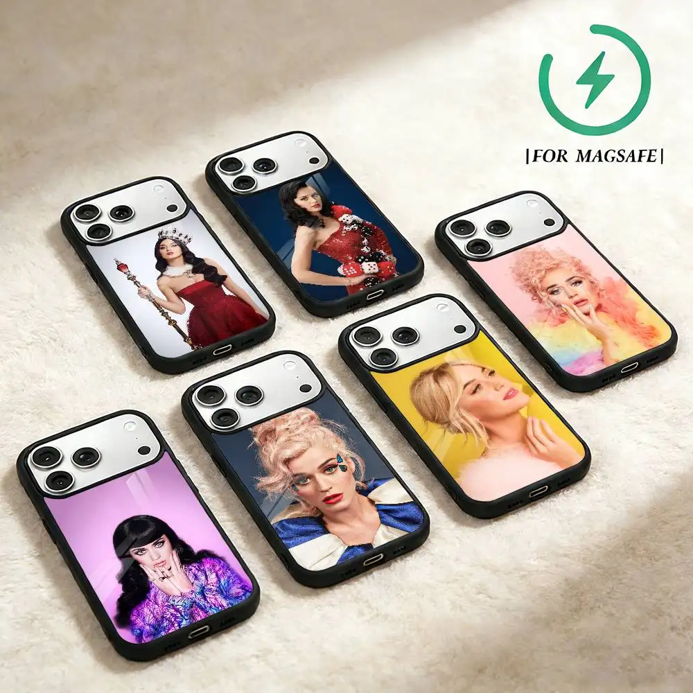 K-Katy P-Perry Phone Case For iPhone 17 16 15 14 13 12 Pro Max Plus for Magsafe Wireless Magnetic Cover