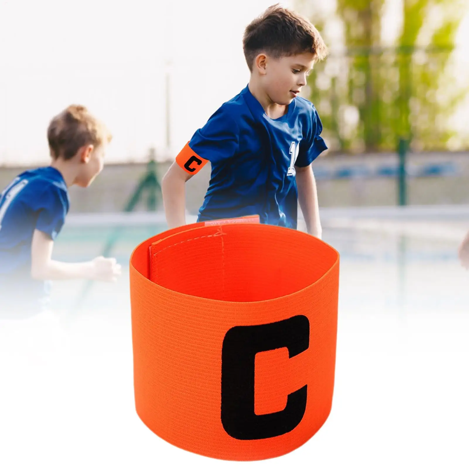 حزام ذراع كابتن كرة القدم للأطفال، معدات تدريب كرة القدم، حزام يد للتجميع، مسابقة الألوان الزاهية