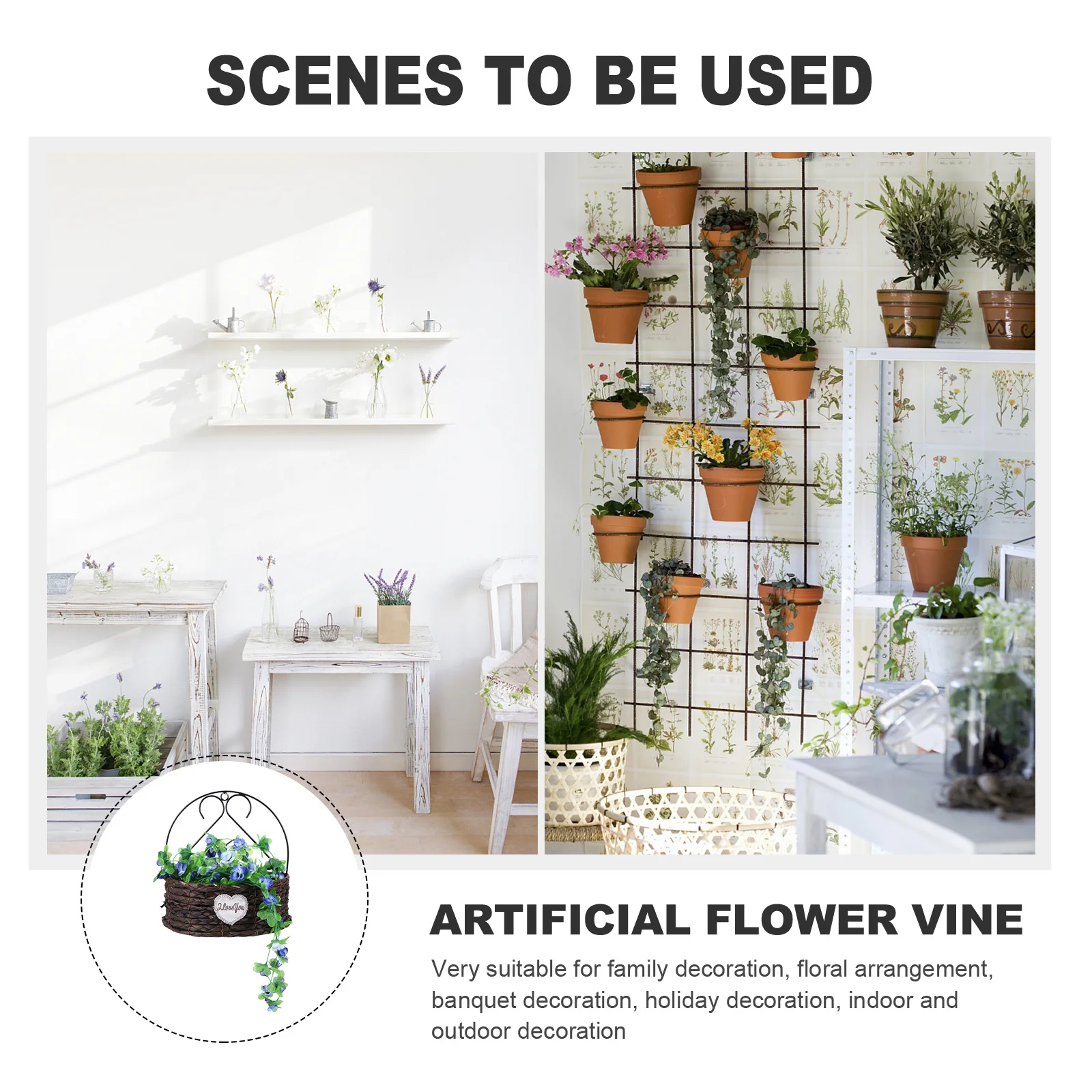 

4Pcs Simulation Artificial Flower Rattan Bright Green Rose Rattan Decor for Home Office Indoor Outdoor Floral Arrangement