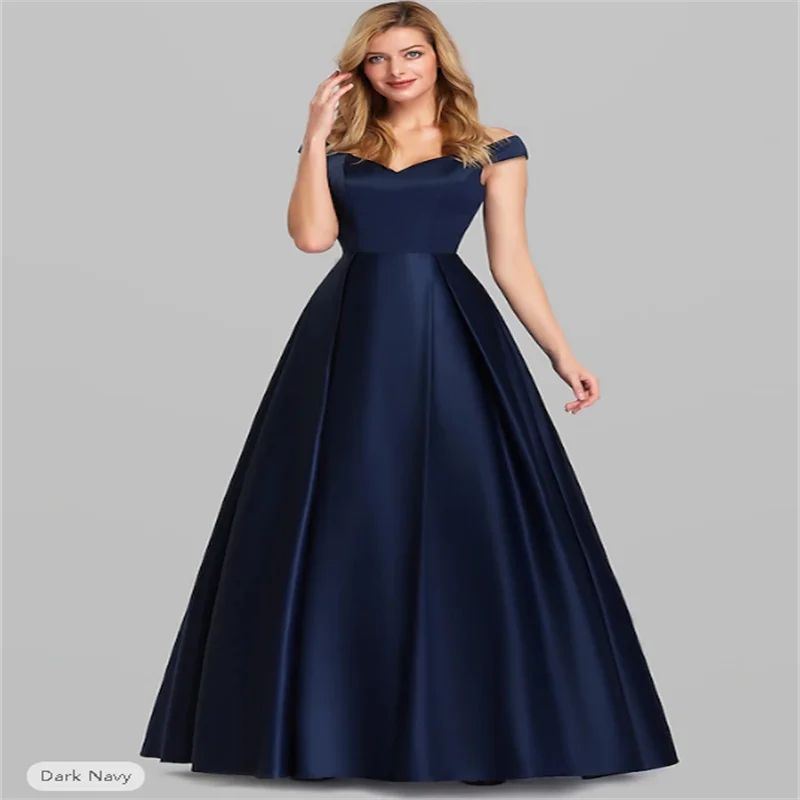 

Бальное платье Черное платье Вечернее платье Элегантное платье Quinceanera для выпускного вечера на день рождения с открытыми плечами и короткими рукавами длиной до пола, атласное платье на заказ
