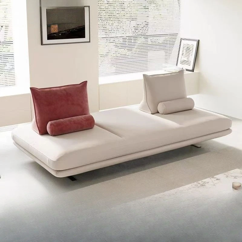 

Minimalist sofa Modern living room straight row double-sided fabric