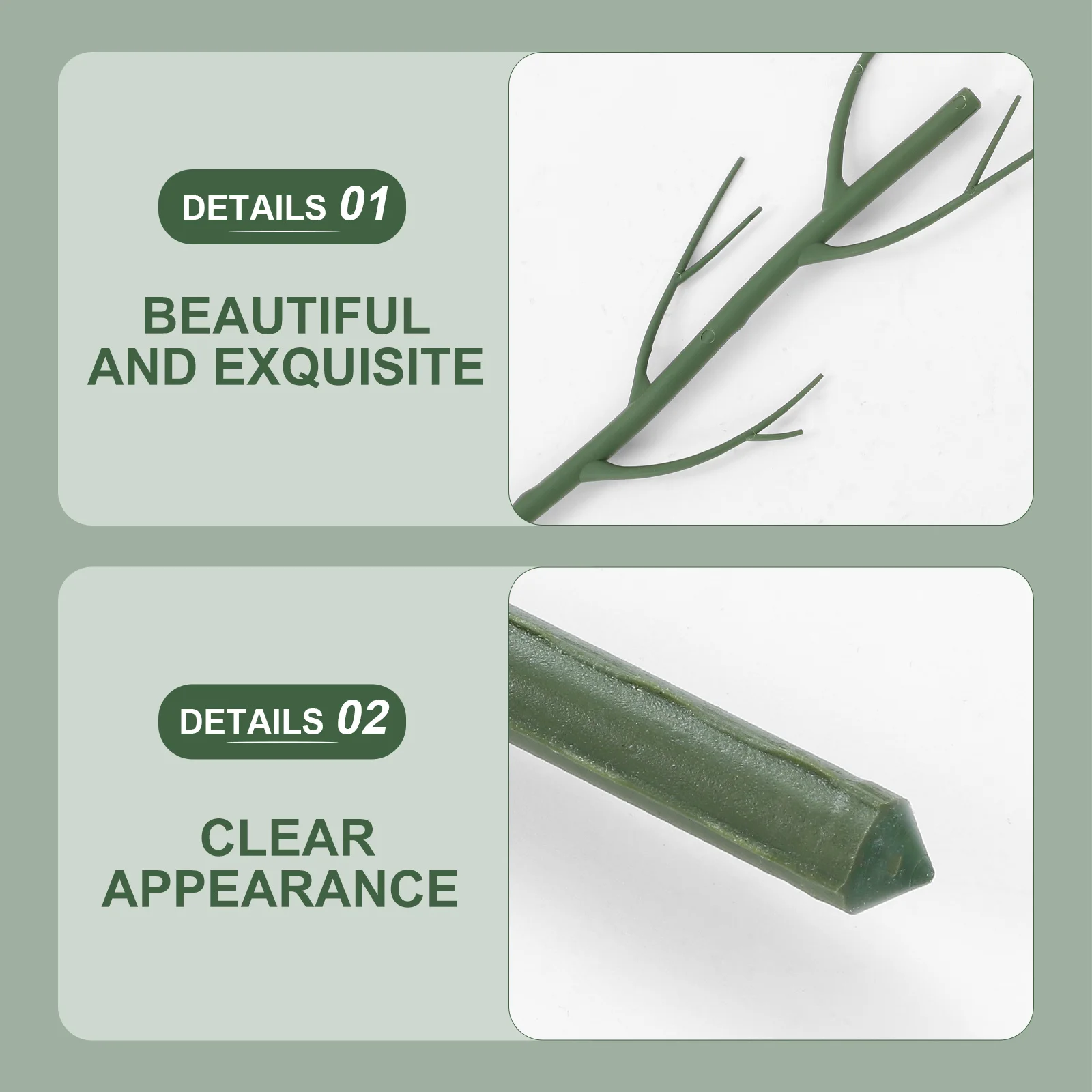 Marco de escalada para plantas, enrejado en forma de rama, estacas de soporte de PP para jardín, interior, balcón, crecimiento de plantas y flores, 2 uds.