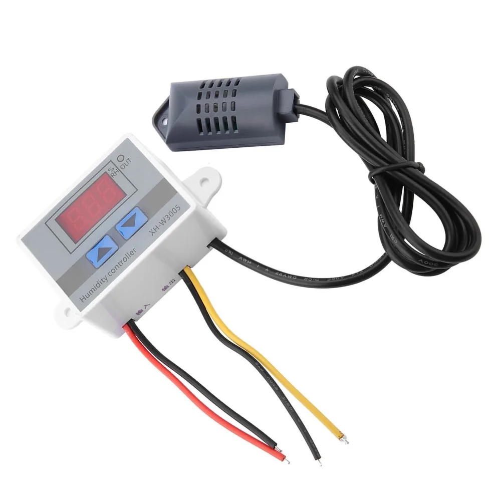 XH-W3005 مقياس الرطوبة الرقمي 220 فولت 0 ~ 99% RH مستشعر الرطوبة شاشة الكريستال السائل الرطوبة التبديل مراقبة الرطوبة البيئة الداخلية #6