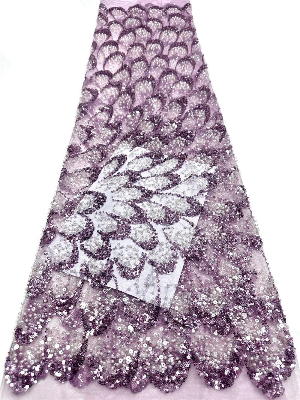 

Африканское кружево с тяжелой вышивкой бисером 2026: высококачественная нигерийская роскошная ткань с пайетками, французский тюль для свадебных и праздничных платьев