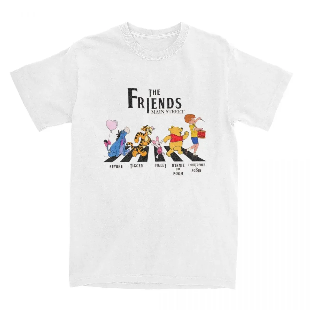 Casual Funny Winnie The Pooh T-Shirts Men Women 100% Cotton Cartoon Friends Tees Shirt Gift Idea Tops