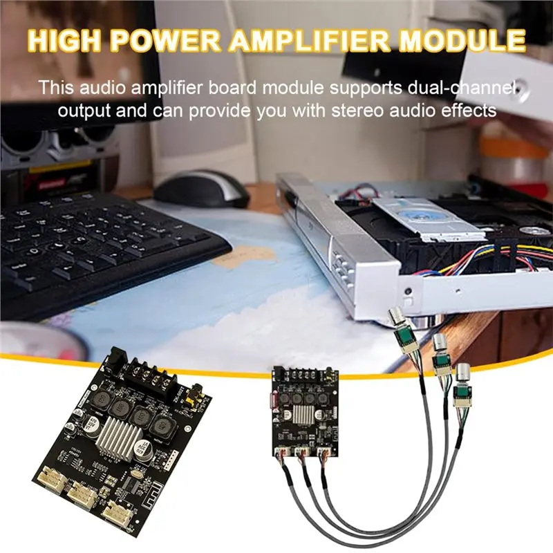 [EYEL!NEW!】 ZK 502T Audio Amplifier Board Module Stereo 50Wx2 Pre Amplifier Board Dual Channel Output Module Sound Overheating
