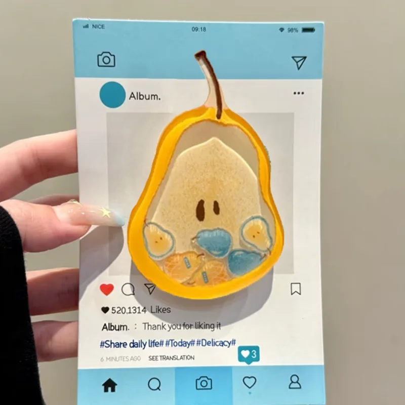 

Милый мультяшный кронштейн Shake Pear GripTok Grip Tok для iPhone 15 16, универсальный держатель для телефона, подставка для телефона