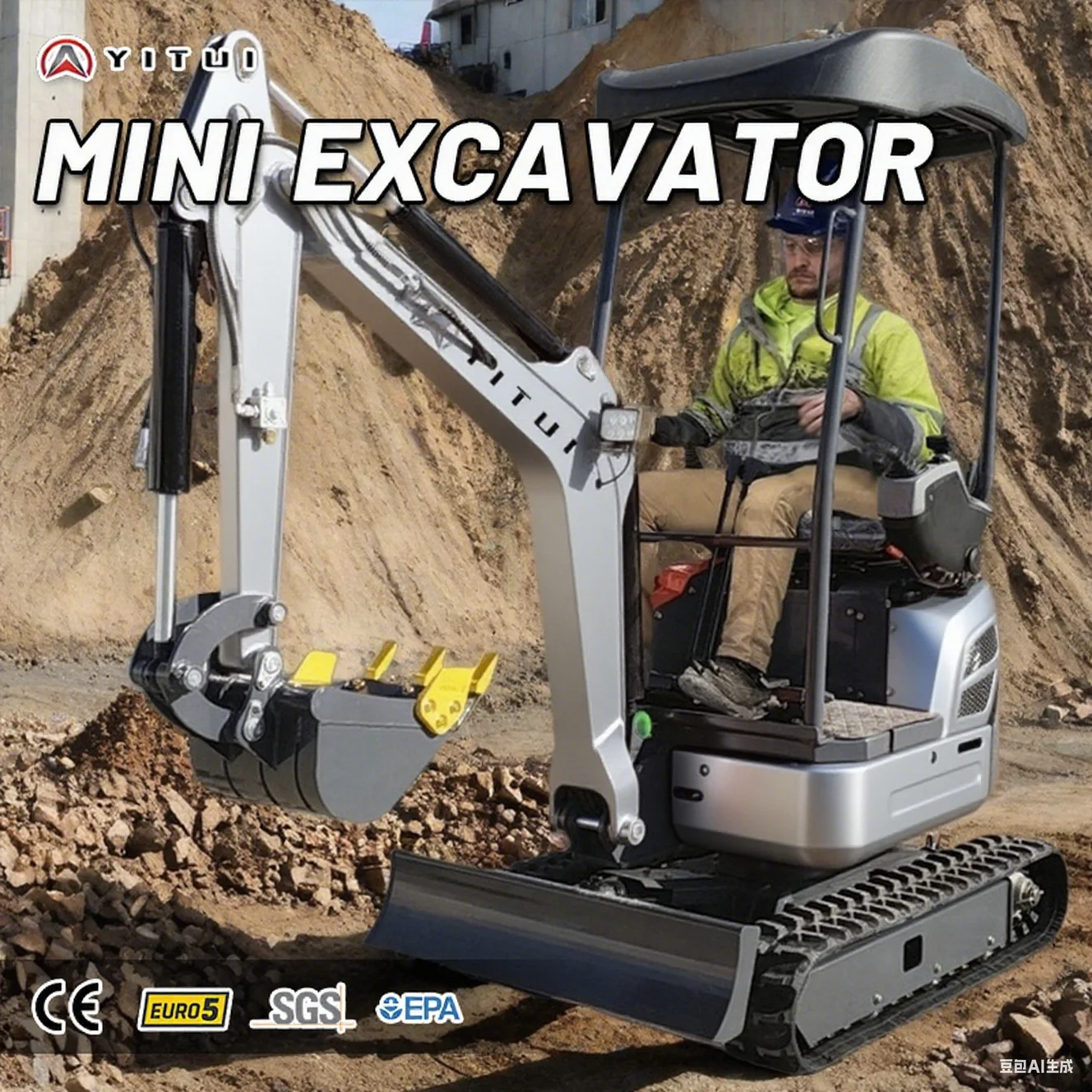 Customized Mini Excavator Ce Epa Euro 5 Kubota Engine1.5 Ton Mini Excavator Factory Transaction In China