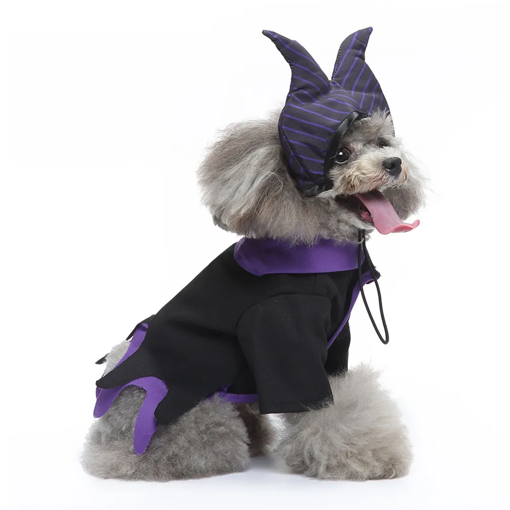 

Has Dog's Clothes Halloween Pets Clothing Witch Hat Cosplay Costume Funny Holiday Outfits for Vacation