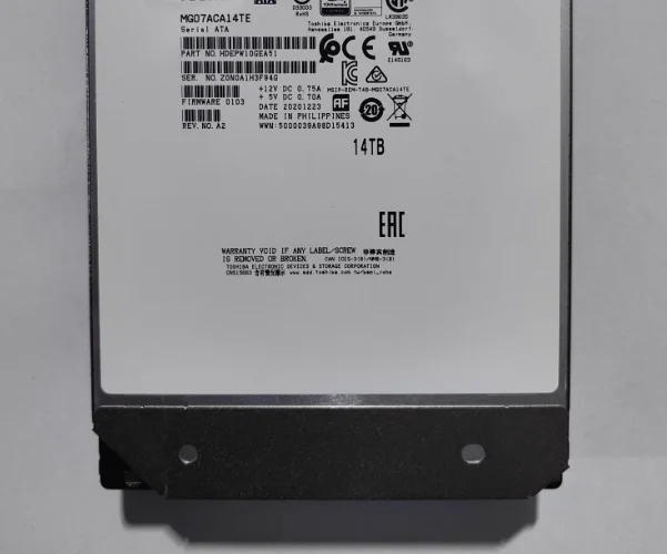 

Для жесткого диска MG07ACA14TE 14T 7,2K 3,5 SATA