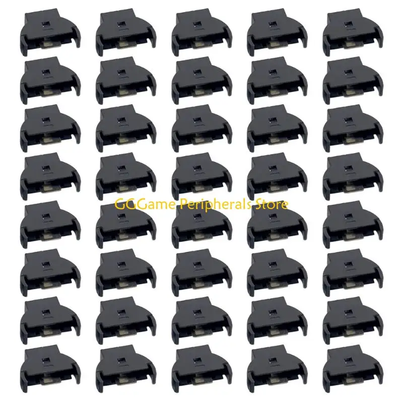 U55B Button Battery Holder 3PIN Vertical Mount Black ABS Copper Construction