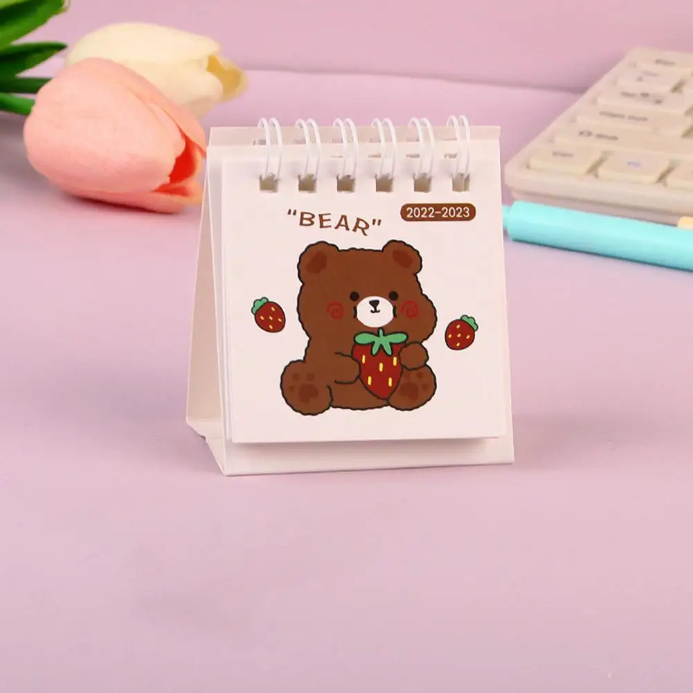 Kalender Meja Mini Tahan Lama 2023 Kalender Meja Mini Kartun Rumah Tangga Kalender Desktop Halaman Halus