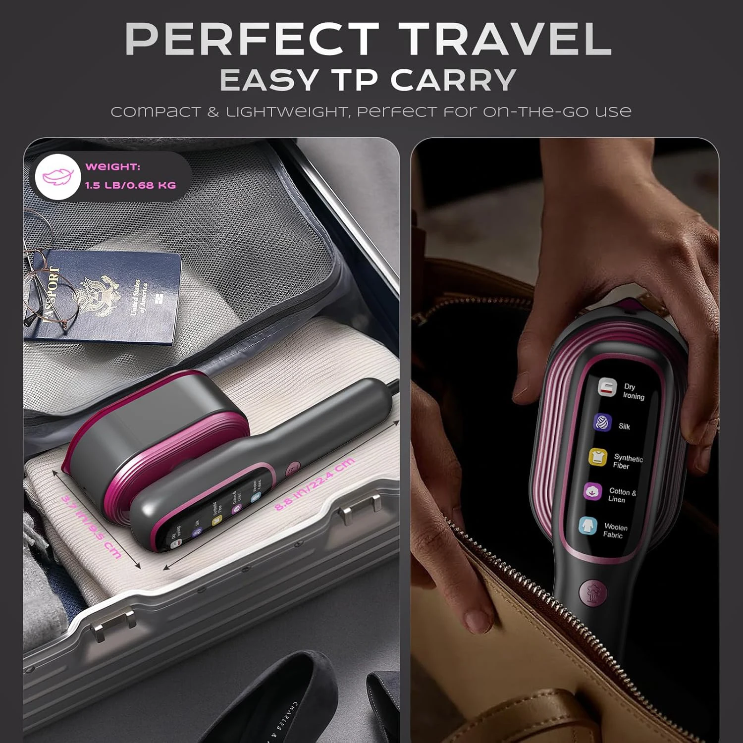 Portable Steamer Iron Steam Hanging Iron Professional Handheld 1200W Household Heating Portable Garment Steamer Clothing Surface image 4