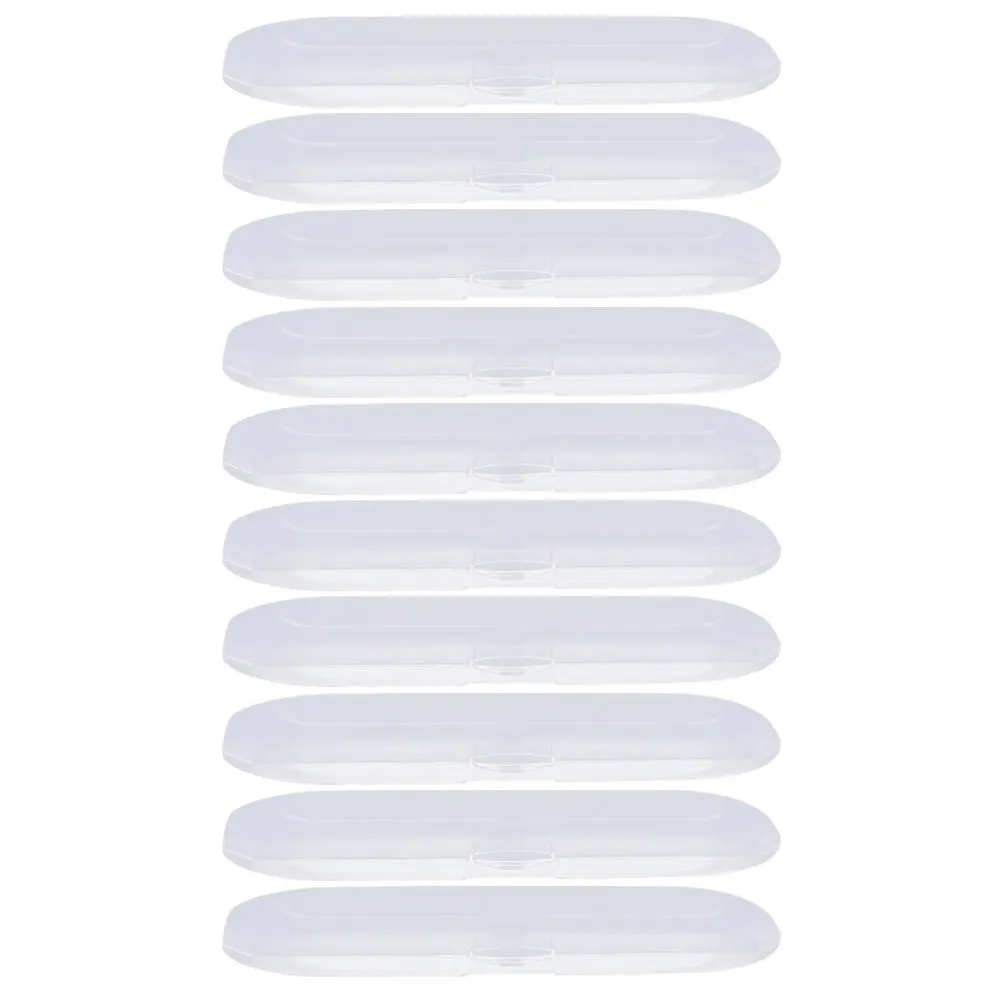 

10Pcs Pencil Display Box Clear Plastic Pencil Case Portable Storage Organizer Pen Holder for School Office Pen Gift Boxes