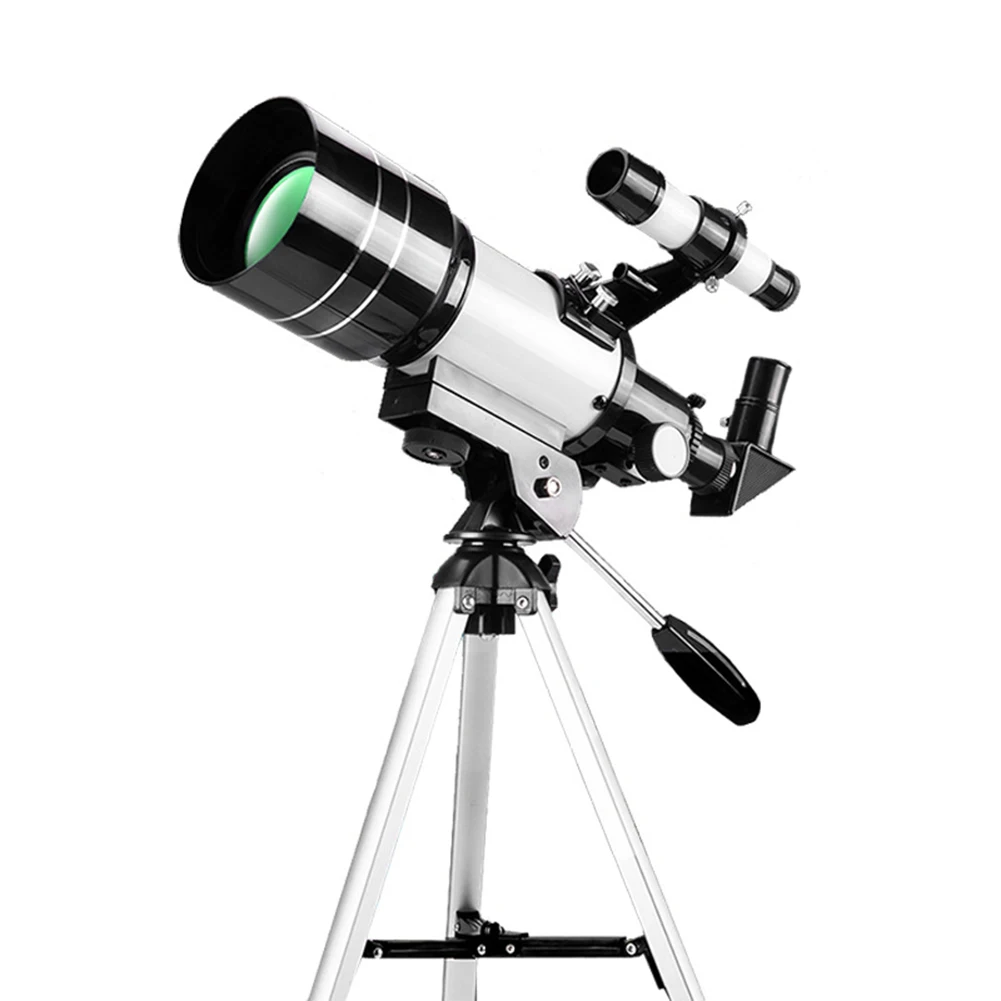 Teleskop perjalanan 300mm teleskop portabel 70mm Aperture refraktor teleskop perjalanan profesional hadiah untuk pemula astronomi