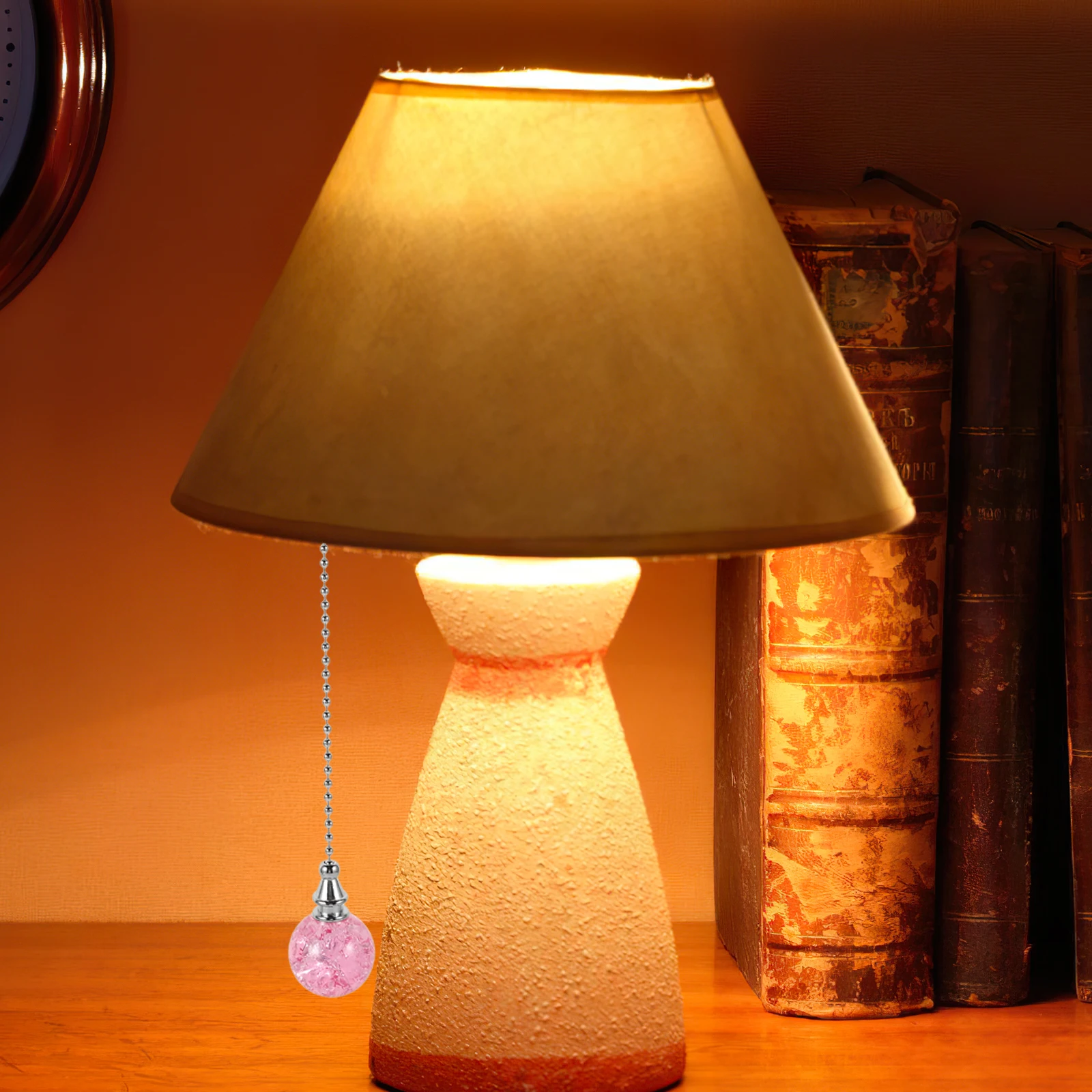 

2 Pcs Cracked Crystal Ball Pendant Extension Chain for Ceiling Fan Decoration Pull Replacement Bathroom Light
